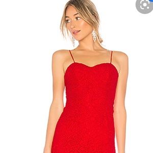 Bardot lace bustier dress